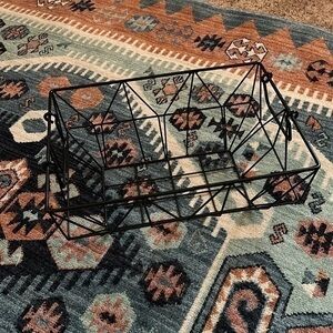 Black Wire Storage Basket with Handles